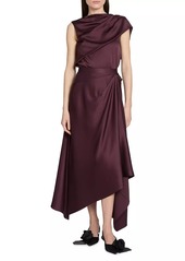 Erdem Asymmetric Satin Skirt