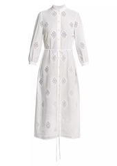 Erdem Cotton-Blend Lace-Paneled Maxi Dress