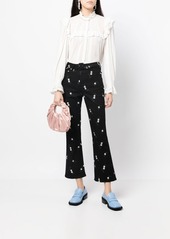 Erdem cropped floral-print trousers