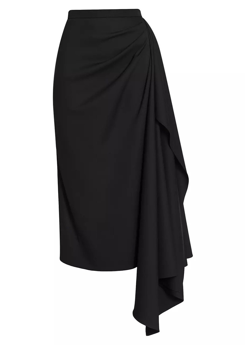 Erdem Draped Midi Pencil Skirt