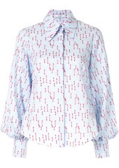 Erdem embroidered pointed-collar shirt