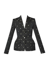 Erdem - Cotton-Blend Embroidered Blazer - Black - UK 6 - Moda Operandi