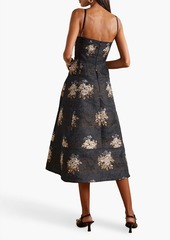 Erdem - Doris tiered brocade gown - Black - UK 16