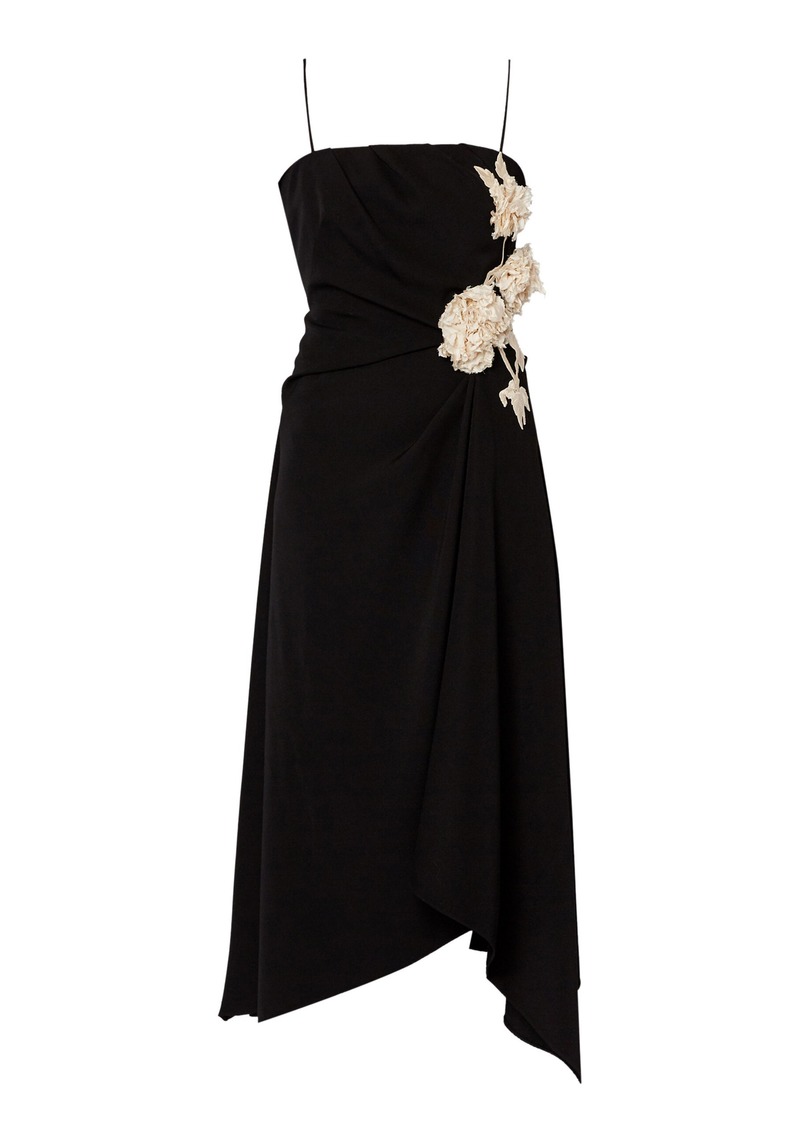 Erdem - Embellished Wool Midi Dress - Black - UK 6 - Moda Operandi