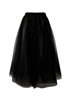 Erdem - Full Tulle Midi Skirt - Black - UK 8 - Moda Operandi