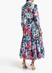 Erdem - Josianne floral-print cotton-poplin midi dress - Blue - UK 10