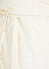 Erdem - Maryam embroidered woven peplum top - White - UK 8