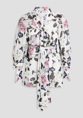 Erdem - Nazeen pussy-bow floral-print crepe de chine blouse - Pink - UK 10