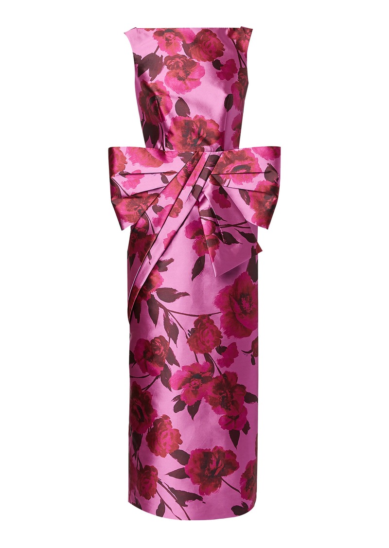 Erdem - Satin Sheath Midi Dress - Pink - UK 14 - Moda Operandi