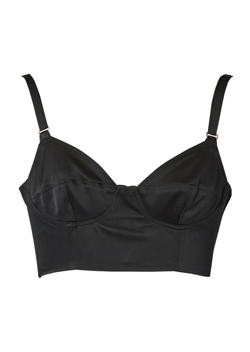 Erdem - Silk Bra Top - Black - UK 8 - Moda Operandi