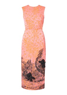 Erdem - Tailored Jacquard Midi Dress - Pink - UK 12 - Moda Operandi