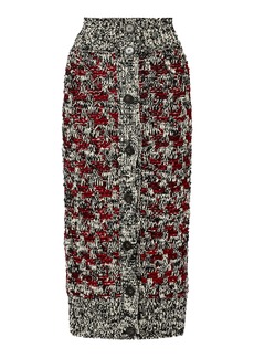 Erdem - Textured Wool-Blend Midi Skirt - Multi - XS - Moda Operandi