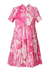 Erdem - Tiered Cotton Mini Dress - Pink - UK 16 - Moda Operandi