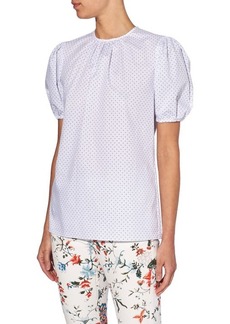 Erdem Delora Ditsy Lace-Up Top