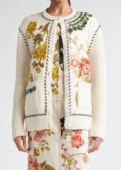 Erdem Embellished Cotton Knit Jacket