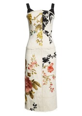Erdem Embroidered Cotton & Silk Cocktail Dress