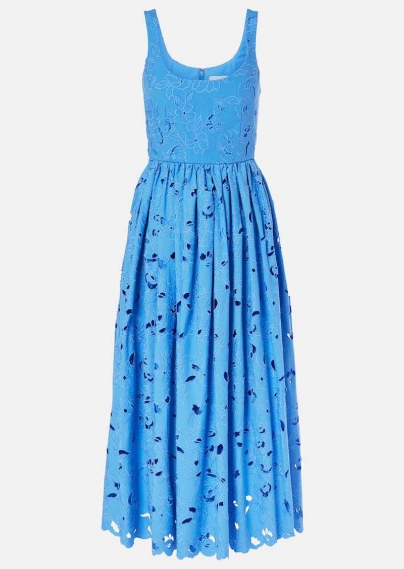 Erdem Floral cotton-blend midi dress