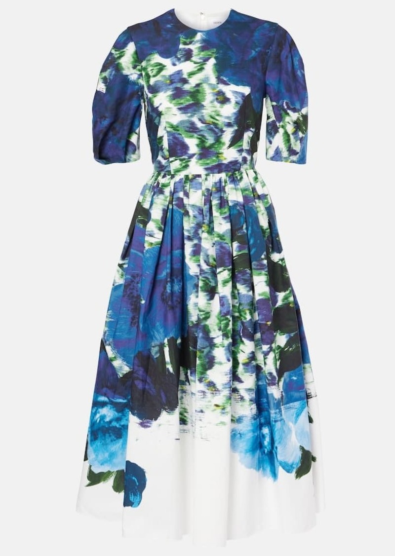 Erdem Floral cotton midi dress