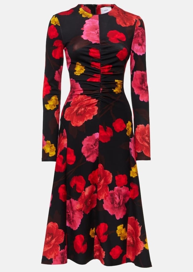 Erdem Floral gathered midi dress