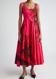 Erdem Floral Print Cotton Maxi Dress