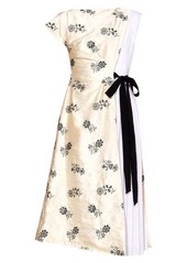 Erdem Herbert asymmetric floral-embroidered satin dress