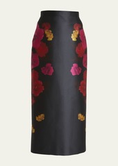 Erdem Long Floral Pencil Skirt