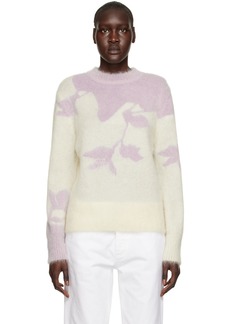 Erdem Purple & Off-White Salma Sweater