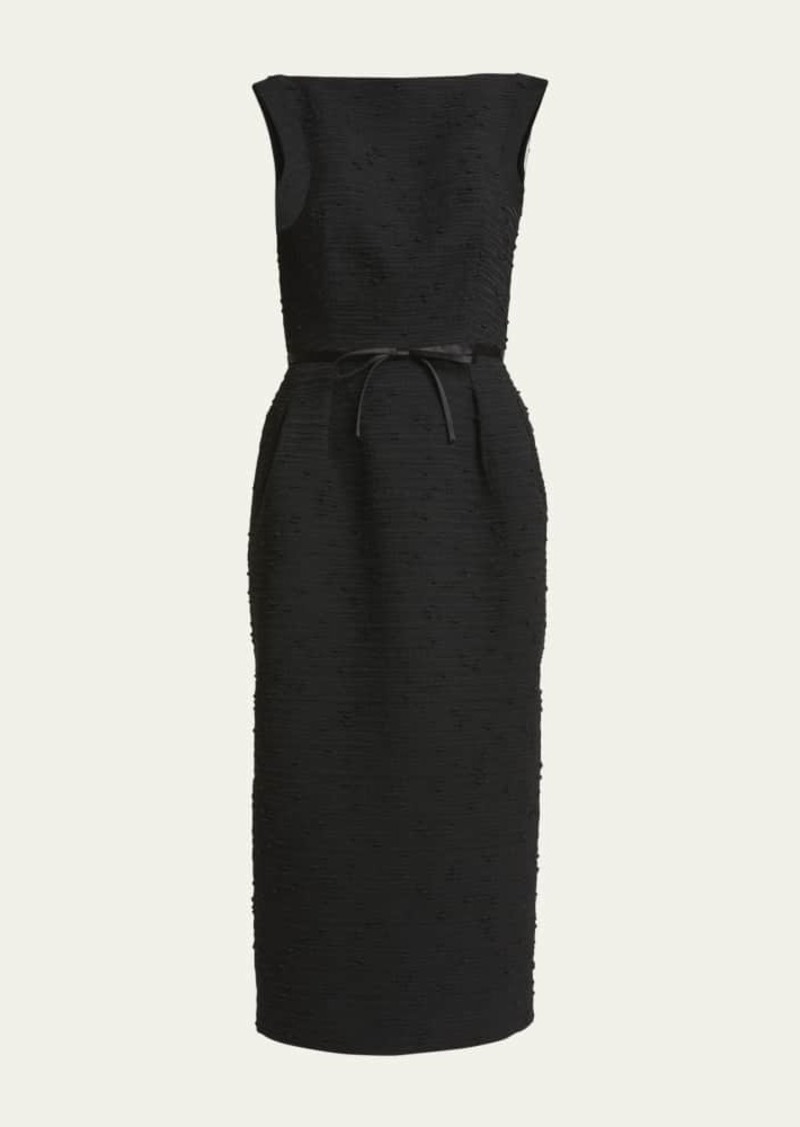 Erdem Sleeveless Belted Midi Pencil Dress