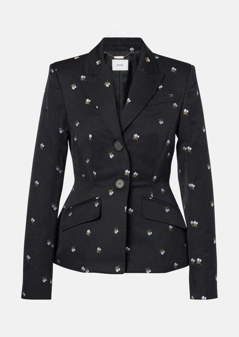 Erdem Tailored floral virgin wool blazer