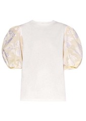 Erdem Theodora puff-sleeve cotton-jersey T-shirt