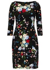 Erdem Woman Reese Floral-print Stretch-jersey Mini Dress Black