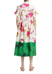 Erdem Floral Cotton Fit-And-Flare Shirtdress