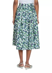 Erdem Floral Cotton Midi-Skirt