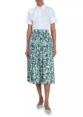 Erdem Floral Cotton Midi-Skirt