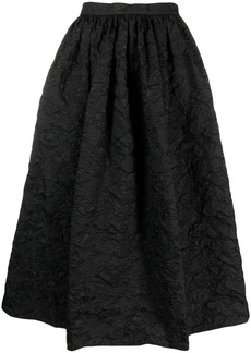 Erdem textured A-line skirt