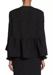 Erdem Tweed Crop Peplum Jacket