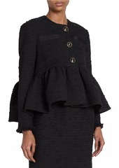 Erdem Tweed Crop Peplum Jacket