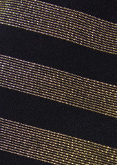 Eres - Backgammon Party metallic striped triangle bikini top - Black - FR 42
