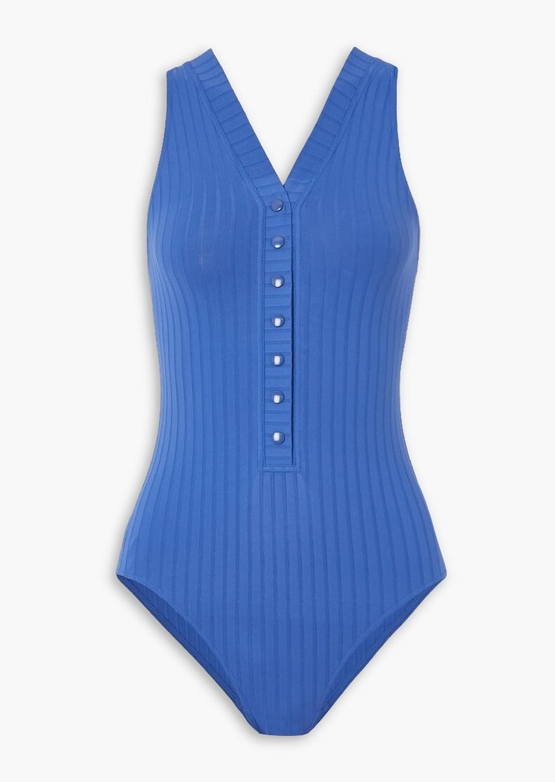 Eres - Caïpirinha ribbed swimsuit - Blue - FR 44