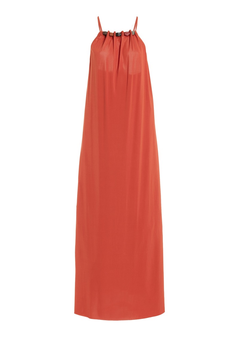 Eres - Tiana Embellished Maxi Dress - Brown - M - Moda Operandi