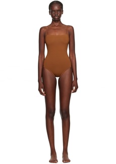ERES Brown Aquarelle One-Piece Swimsuit