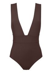 Eres Pigment plunge-neck swimsuit