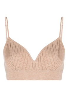 Eres ribbed knitted bralette top