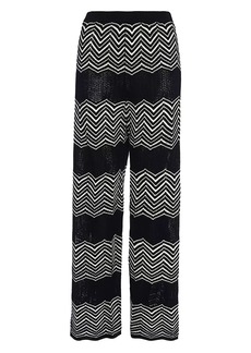 Eres Sugar Chevron-Knit Wool-Cashmere Pants