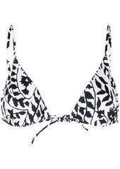 Eres Zohra leaf-print bikini top
