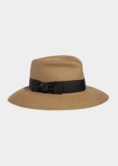 Eric Javits Phoenix Woven Boater Hat  Natural/Black