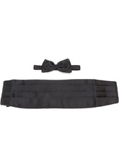 Zegna bow tie and pleated belt set