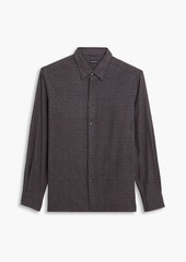 Zegna - Checked herringbone cotton-flannel shirt - Brown - XXL