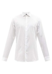Zegna - Spread-collar Cotton-poplin Shirt - Mens - White