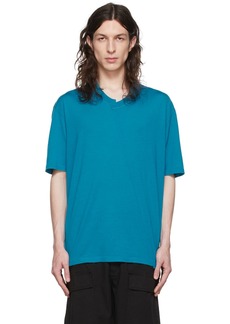 Ermenegildo Zegna Couture Blue Wool T-Shirt